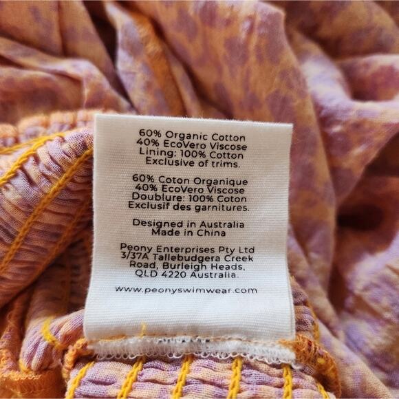 Peony Swimwear Gathered Midi Dress in Garden Party Size 6 US XS NWT - Picture 14 of 14